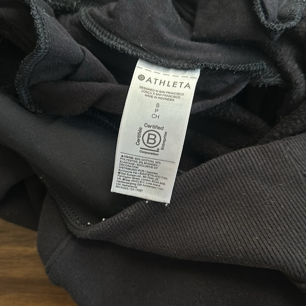 Athleta retro plush straight leg black sweatpants small - Picture 8 of 14